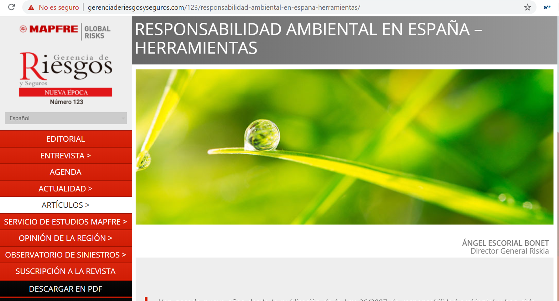 Responsabilidad ambiental en España: Herramientas - ARM